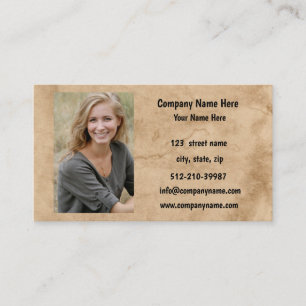 Photo company information name and address busines business card