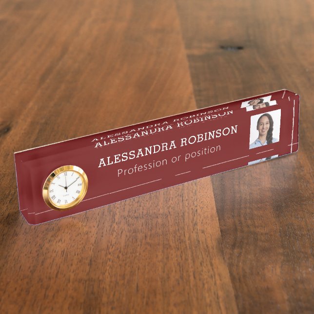 Photo Company Position Desk Name Plate (Side)