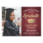 Photo Congratulations Burgundy Red Gold Graduation