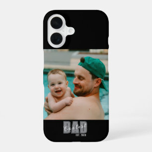 Photo Coolest Dad Est. Custom Year - Dad Gift iPhone 16 Case
