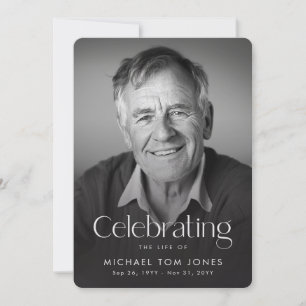 Photo Cover Celebration of Life Funeral Program Card