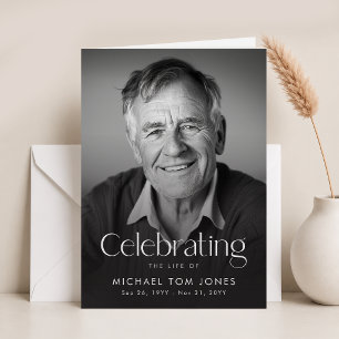 Photo Cover Folded Memorial Program Card