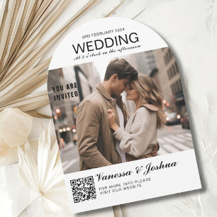 Photo Cover Magazin QR Code Wedding Invitation