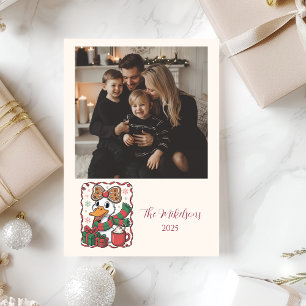 Photo Cozy Duck Christmas Holiday Card