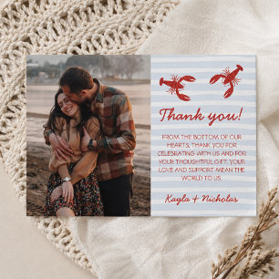 Photo Crawfish Boil Southern Engagement Thank You Card