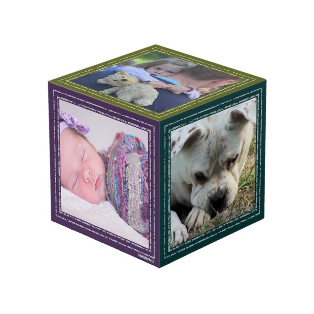 Photo Cube - Rich Coloured Frames - HAMbWG (Front Angled)