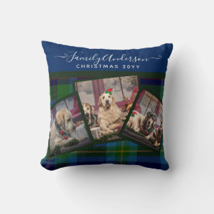 PHOTO CUSHION - Miller TARTAN Blue Christmas Gift