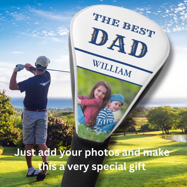 Photo Custom BEST DAD Personalised Name  Golf Head Cover (Creator Uploaded)
