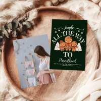 Photo Custom Christmas Pregnancy Announcement