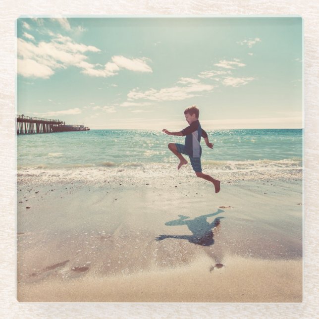 Photo Custom Glass Coasters Drinks Create Your Own (Front)