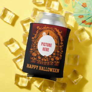 PHOTO CUSTOM HAPPY HALLOWEEN OCCASION CAN COOLER