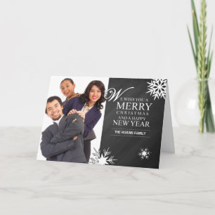 Photo Custom Merry Christmas, Happy New Year Card
