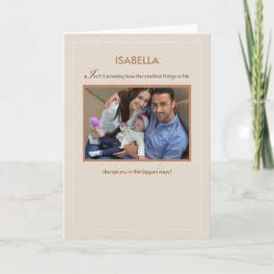 Photo Custom Personalise Name Congratulations Baby Card