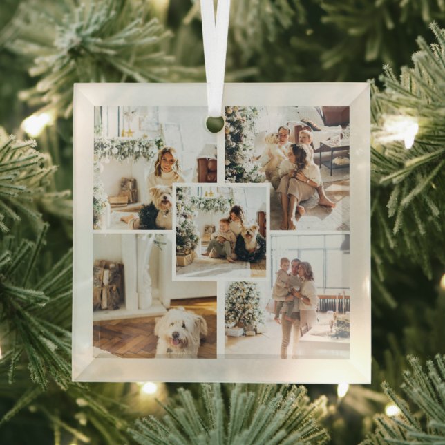 Photo Custom Personalised Christmas Glass Tree Decoration (Insitu)