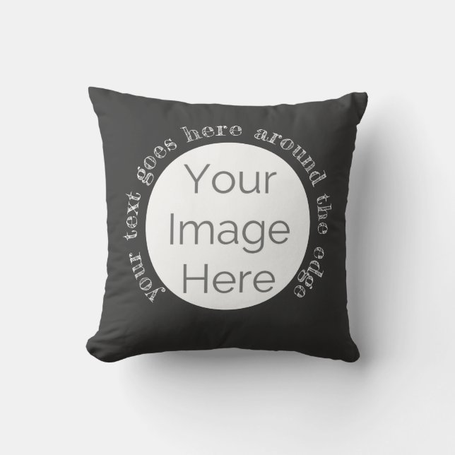 photo custom text create your own  cushion (Front)