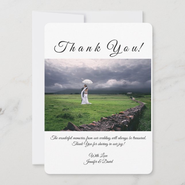 Photo Custom Thank You Card (Front)