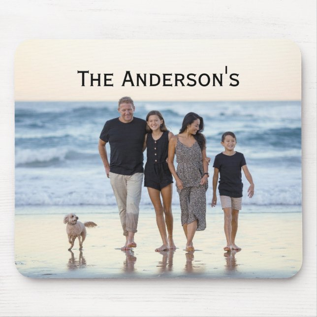 Photo Customise Monogram Personalise Picture Mouse Mat (Front)