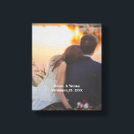 Photo Customise Personalise Wedding  Canvas Print<br><div class="desc">Add your wedding or engagement photo to this canvas print. Personalise with your names and wedding date.</div>