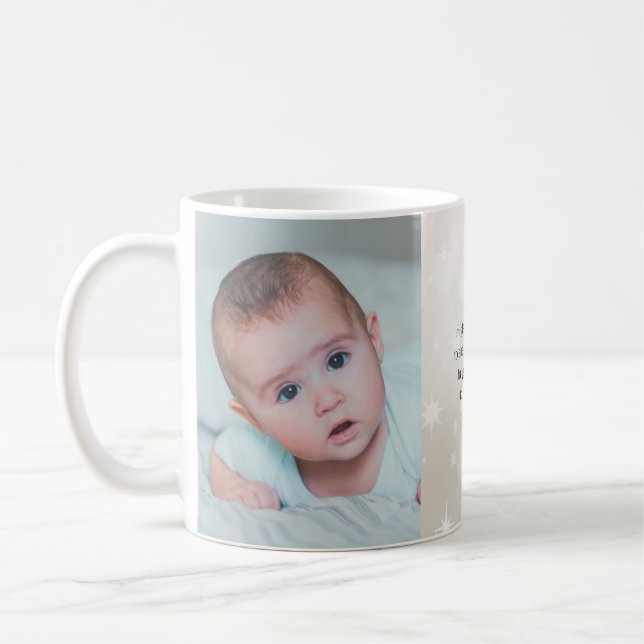 Photo Cute Thank You Godfather Gift Coffee Mug (Left)