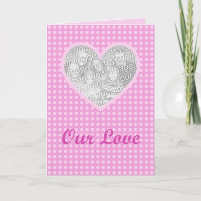 Photo Cutout Heart Valentine's Day Card Template (Front)