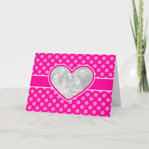 Photo Cutout Heart Valentine's Day Template Card