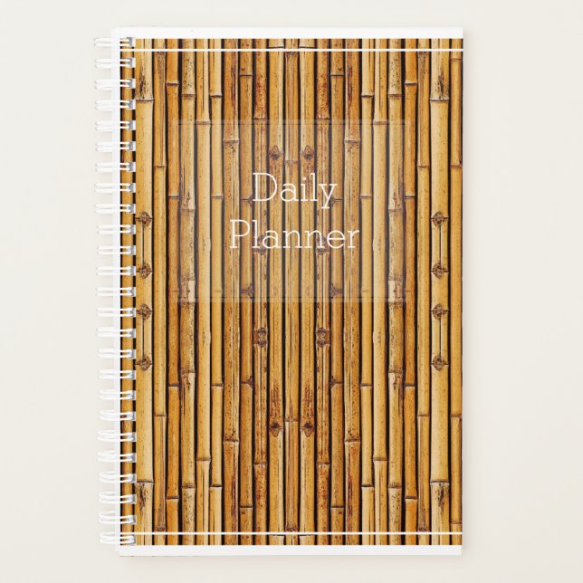Photo Daily Planner in a Bamboo Design  - HAMbWG (Front)