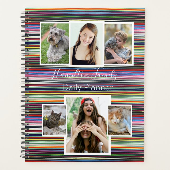 Photo Daily Planner - Multi-Colour Gradient  HAMbW (Front)