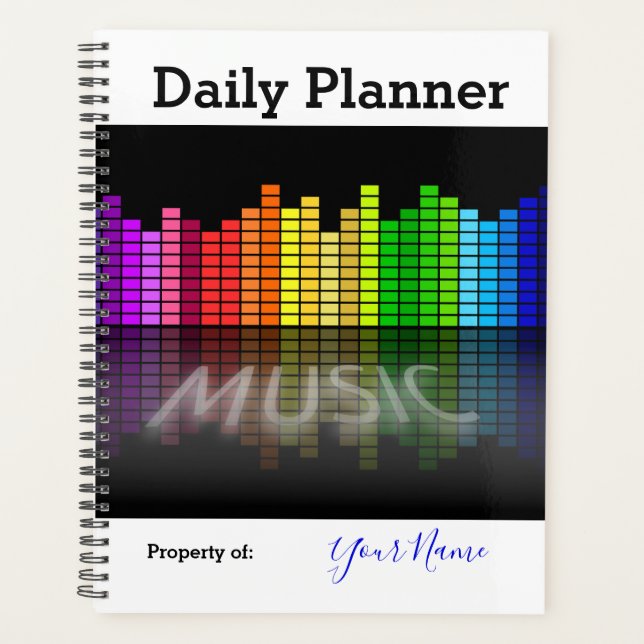 Photo Daily Planner Sound Bars Music Theme HAMbWG (Front)