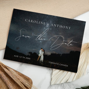 Photo Dark Purple Watercolor Black Magical Gold Postcard