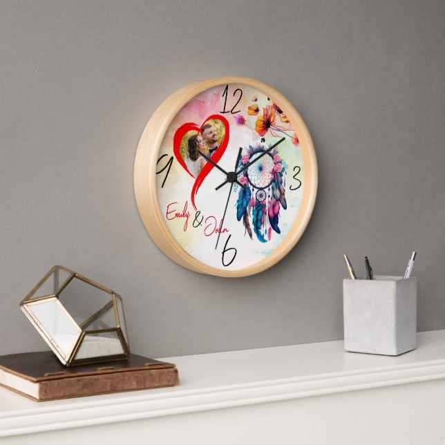 Photo Design with Customised Name Wall Clock (Office)