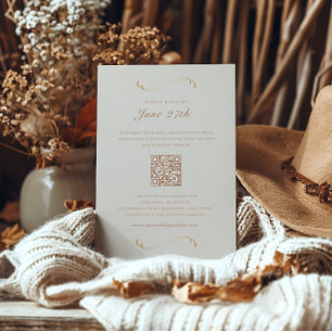 Photo/Details Fall Ivory & Terracotta RSVP Card