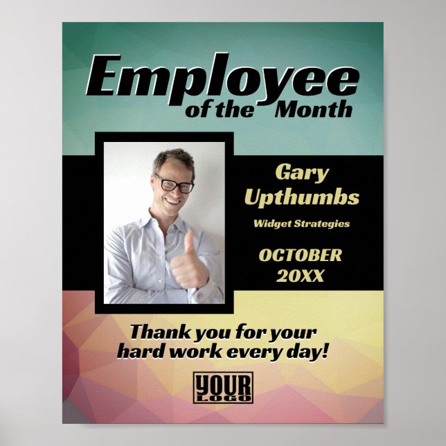 Photo display employee of the month or download poster (Front)