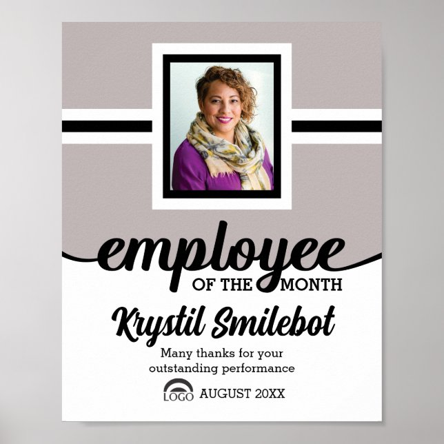 Photo display employee of the month or download poster (Front)