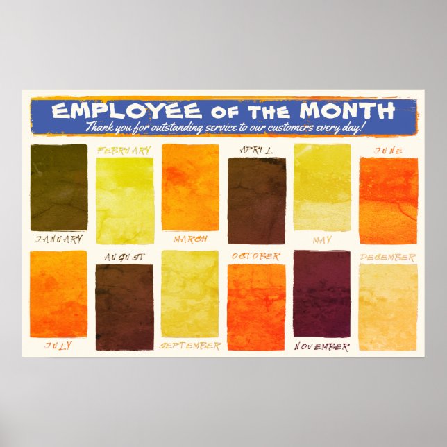 Photo display employee of the month recognition po poster (Front)