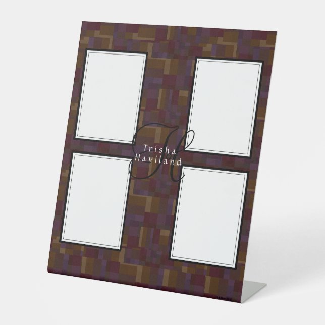 Photo Display - HAMbyWG - Any Colour Pedestal Sign (Front)