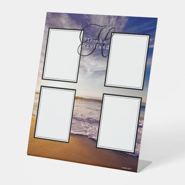 Photo Display - HAMbyWG Beach Shore Pedestal Sign (Front)