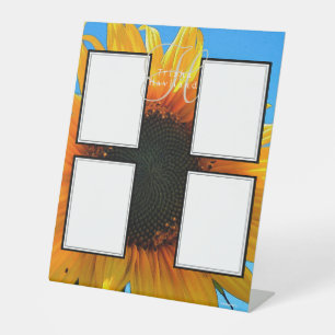 Photo Display - HAMbyWG - Yellow Sunflower  Pedestal Sign