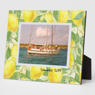 Photo Display Plaque with Lemons Background