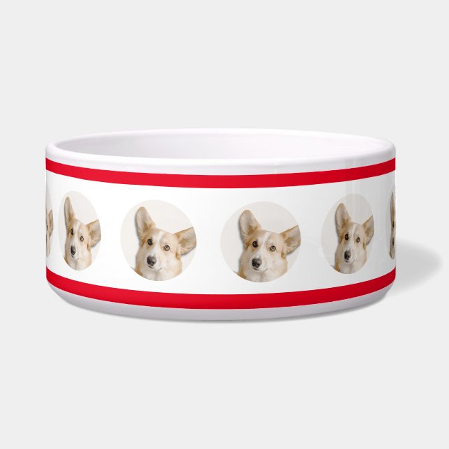 Photo Dog Bowl - Custom Made with Image (Front)