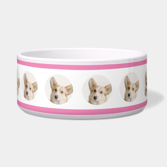Photo Dog Bowl - Custom Made with Image (Front)