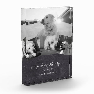 PHOTO Dog Memorial Gift- Pet Loss Keepsake Collage Block
