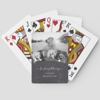 PHOTO Dog Memorial Gift- Pet Loss Keepsake Collage Playing Cards