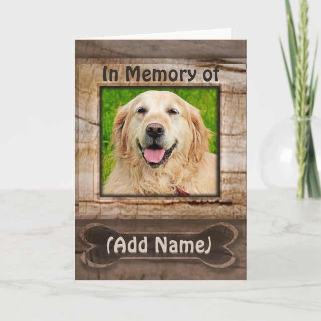 Photo Dog Memorial Rainbow Bridge Poem Card (Front)