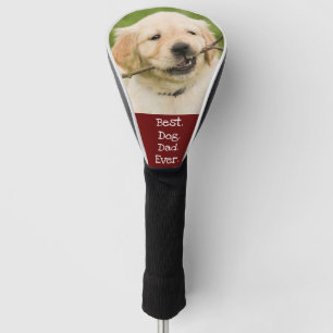 Photo Dog Personalised Best Dog Dad Ever Red White Golf Head Cover