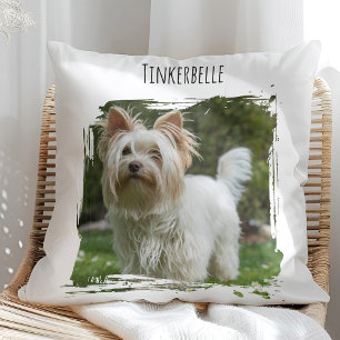 Photo Dog Pet with Name Cushion
