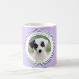 photo dogs lovers modern stripes photo coffee mug