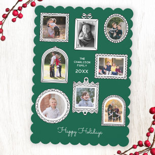 Photo Doodle Frame Modern Fun Picture Wall Holiday Card