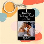 Photo Drive Safe Gift to Husband Or Boyfriend Key Ring<br><div class="desc">An elegant drive safe keychain message for your boyfriend,  husband,  or son. Customise this keychain by adding your own photo and/or name.</div>