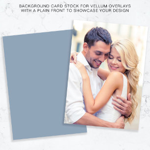 Photo Dusty Blue Background For Vellum Overlay Invitation