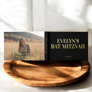 Photo Elegant Bat Mitzvah Guest Book